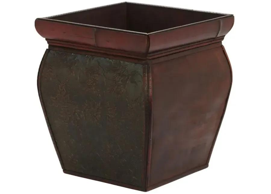 Square Planters with Rim- Set of 4 in Brown by Bellanest