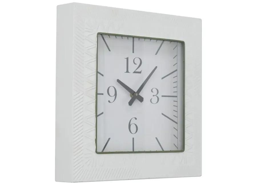 Ivy Collection Vikor Wall Clock in White by UMA Enterprises