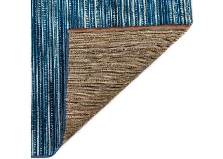 Liora Manne Marina Stripes Indoor/Outdoor Area Rug in China Blue by Trans-Ocean Import Co Inc