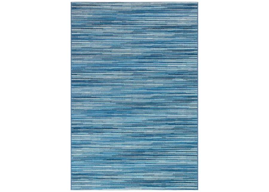 Liora Manne Marina Stripes Indoor/Outdoor Area Rug in China Blue by Trans-Ocean Import Co Inc