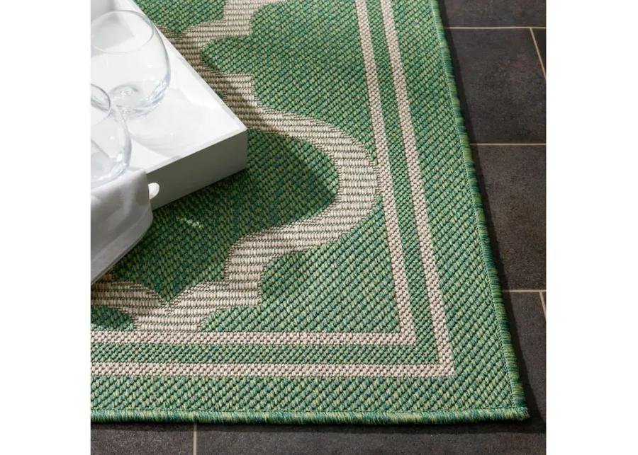 Bermuda Morocco Indoor/Outdoor Area Rug in Green & Beige by Safavieh