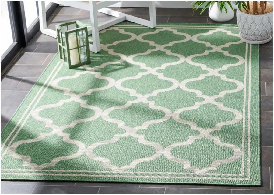 Bermuda Morocco Indoor/Outdoor Area Rug in Green & Beige by Safavieh