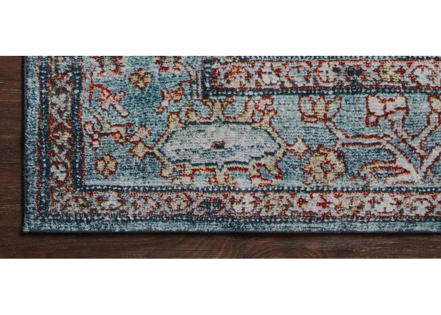 Margot Area Rug in Ocean/Brick by Loloi Rugs