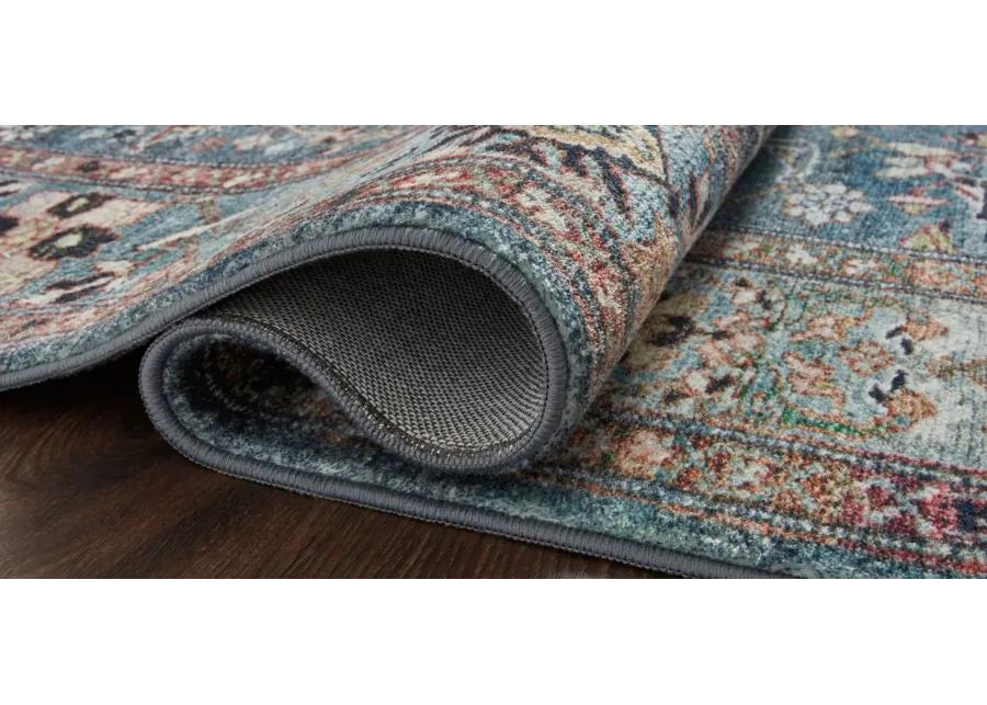 Margot Area Rug in Ocean/Brick by Loloi Rugs