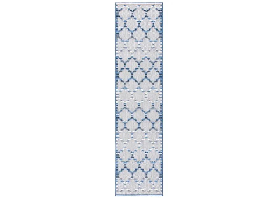 Cabana Runner Rug in Gray & Blue by Safavieh