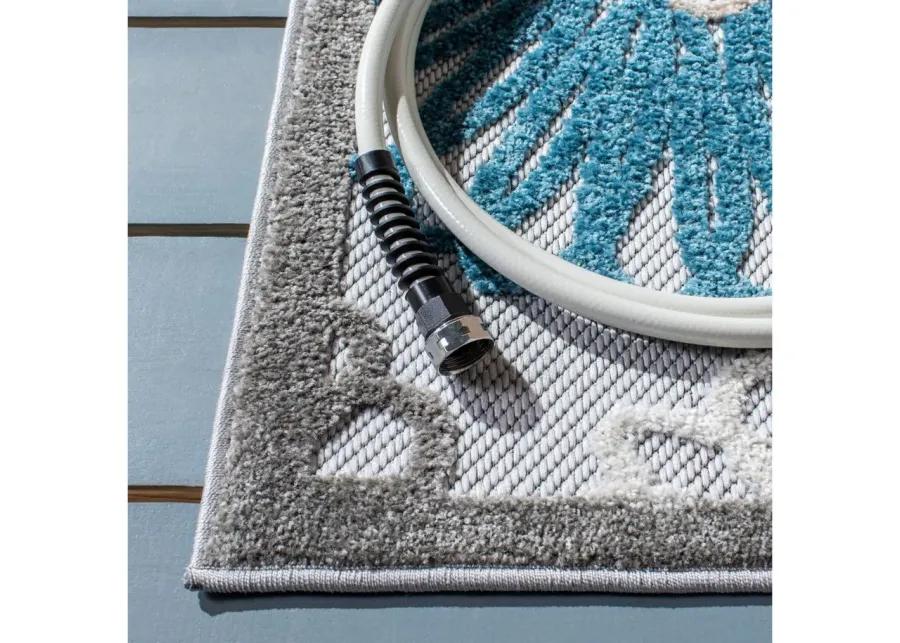 Cabana Runner Rug in Beige & Blue by Safavieh