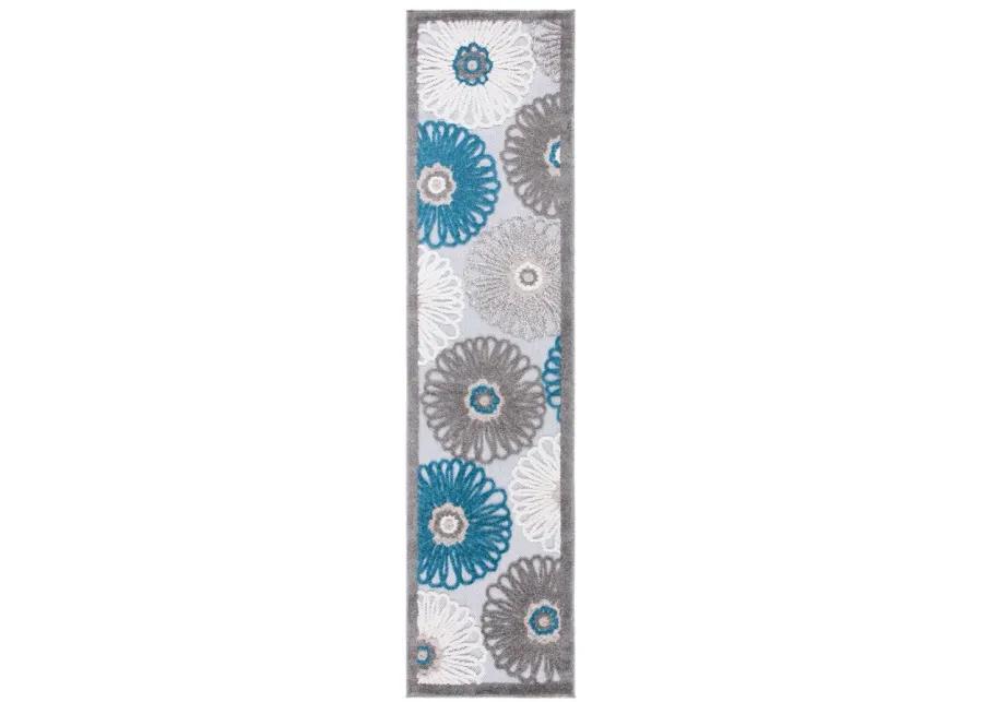 Cabana Runner Rug in Beige & Blue by Safavieh