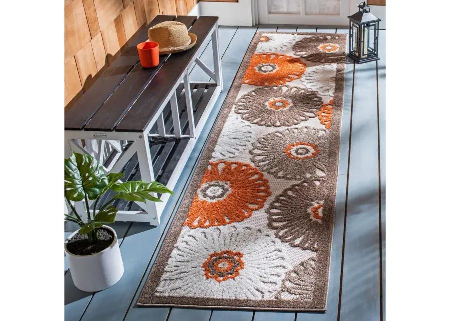 Cabana Runner Rug in Beige & Orange by Safavieh