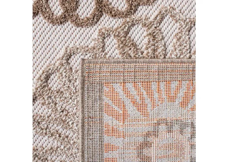 Cabana Runner Rug in Beige & Orange by Safavieh