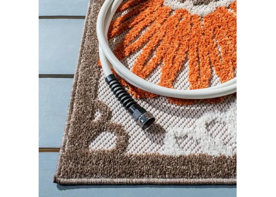 Cabana Runner Rug in Beige & Orange by Safavieh