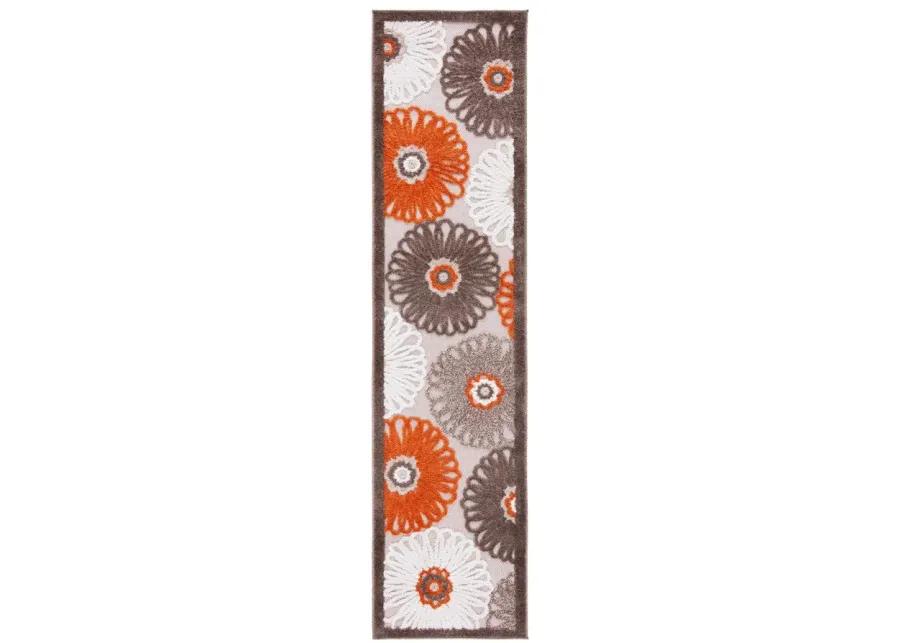 Cabana Runner Rug in Beige & Orange by Safavieh