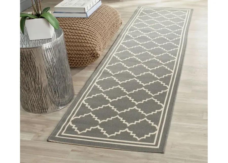 Courtyard Runner Rug in Gray & Beige by Safavieh