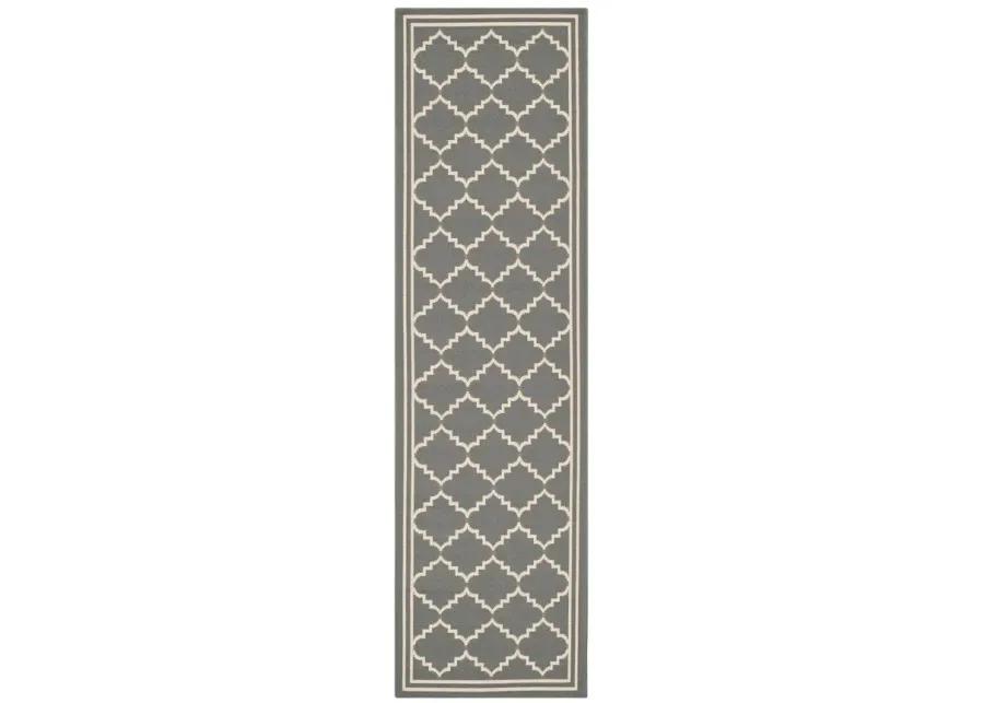 Courtyard Runner Rug in Gray & Beige by Safavieh