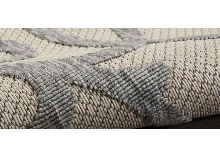 Cozumel Indoor/Outdoor Area Rug in Cream Grey by Nourison