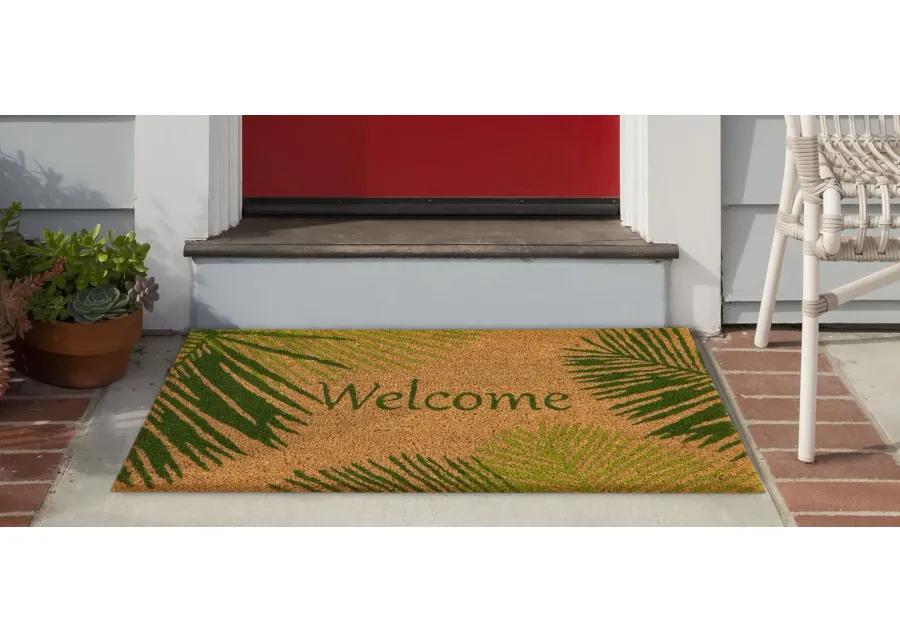 Liora Manne Natura Palm Border Outdoor Mat in Green by Trans-Ocean Import Co Inc