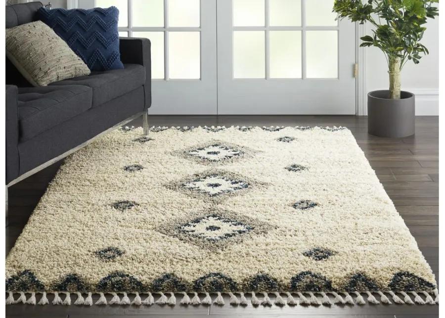 Oslo Area Rug in Ivory/Blue by Nourison