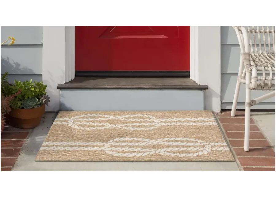 Ropes Indoor/Outdoor Area Rug in Neutral by Trans-Ocean Import Co Inc