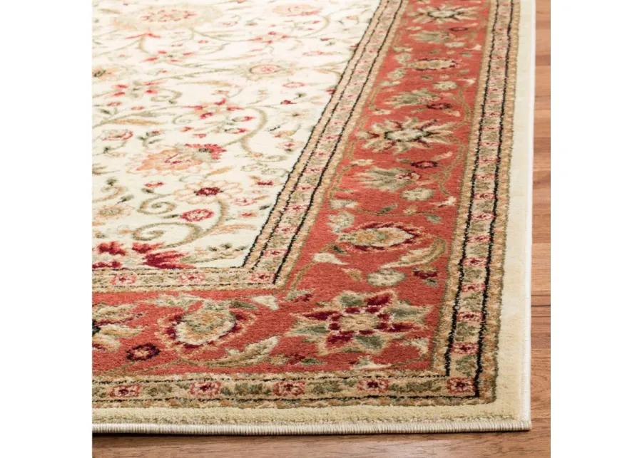 Lyndhurst Runner Rug in Ivory / Rust by Safavieh