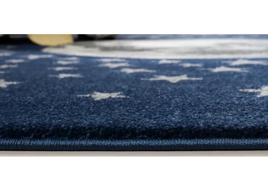 Carousel Earth Kids Area Rug in Navy & Gray by Safavieh