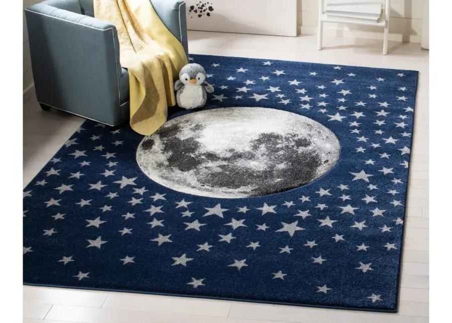 Carousel Earth Kids Area Rug in Navy & Gray by Safavieh