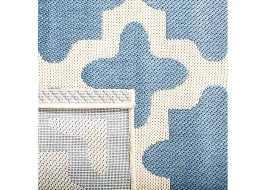 Courtyard Tile Indoor/Outdoor Area Rug in Blue & Beige by Safavieh