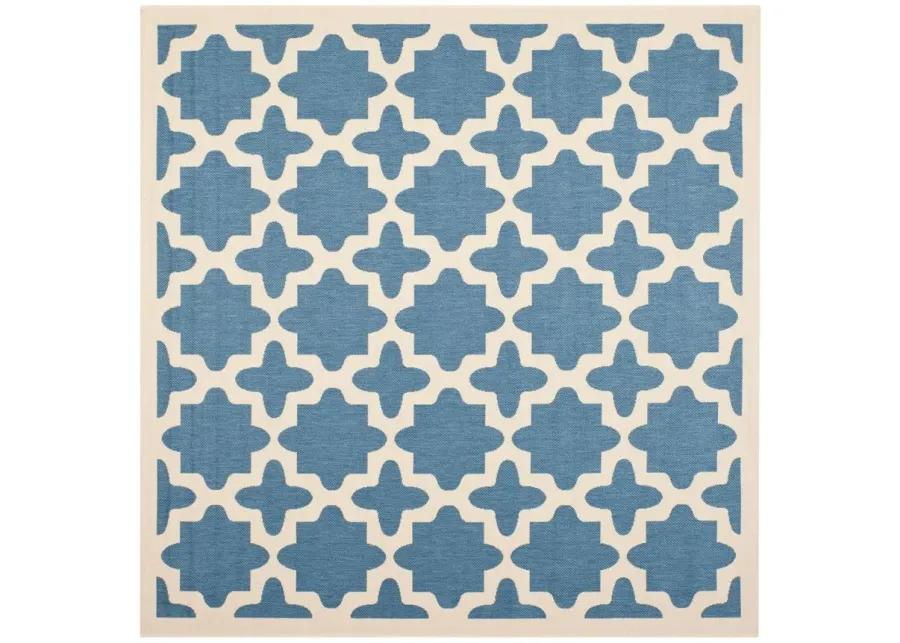 Courtyard Tile Indoor/Outdoor Area Rug in Blue & Beige by Safavieh