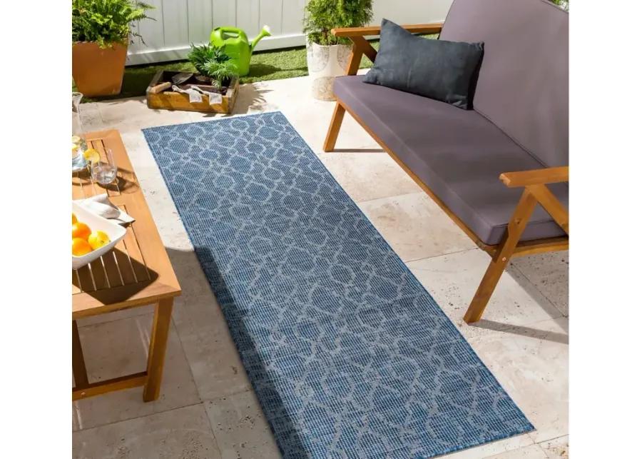 Pasadena Sage Indoor/Outdoor Runner Rug in Dark Blue, Blue by Surya