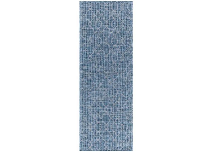 Pasadena Sage Indoor/Outdoor Runner Rug in Dark Blue, Blue by Surya