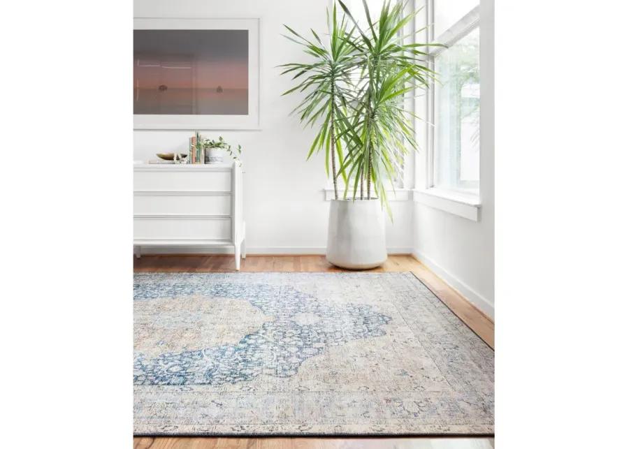 Layla Area Rug in Blue/Tangerine by Loloi Rugs