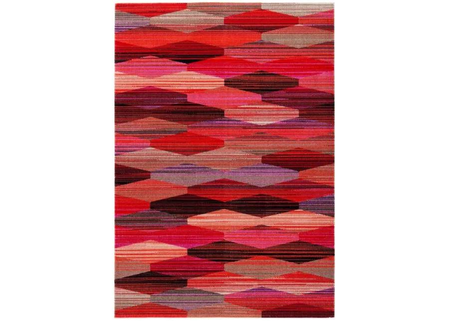 Montage III Area Rug in Red & Fuchsia by Safavieh