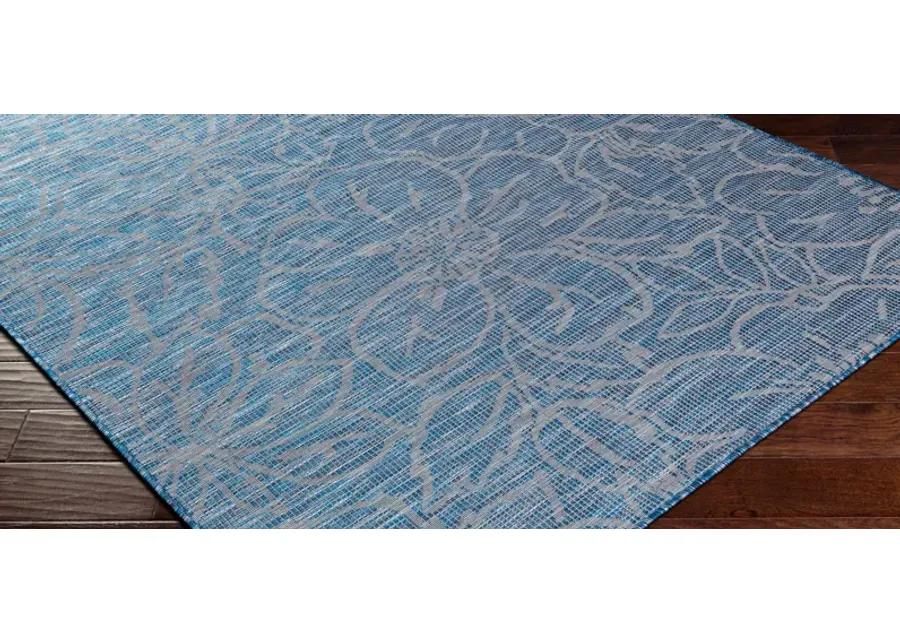 Pasadena Floral Indoor/Outdoor Area Rug in Blue by Surya