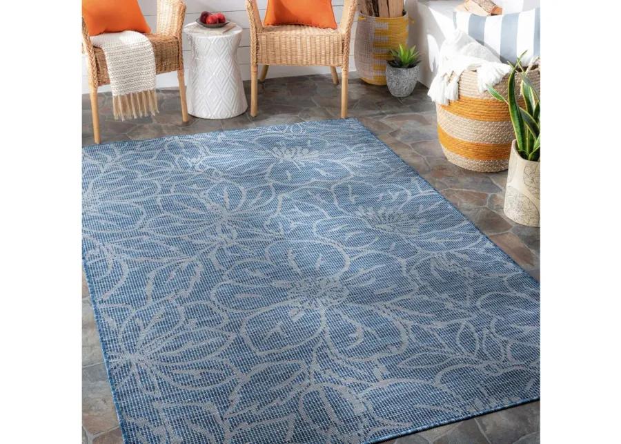 Pasadena Floral Indoor/Outdoor Area Rug in Blue by Surya