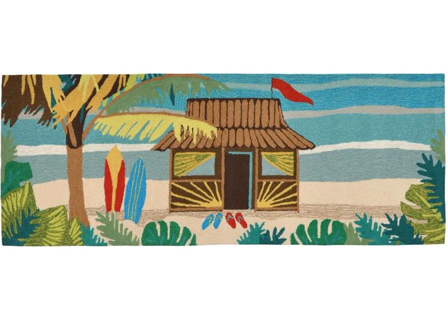 Frontporch Tiki Hut Indoor/Outdoor Area Rug in Multi by Trans-Ocean Import Co Inc