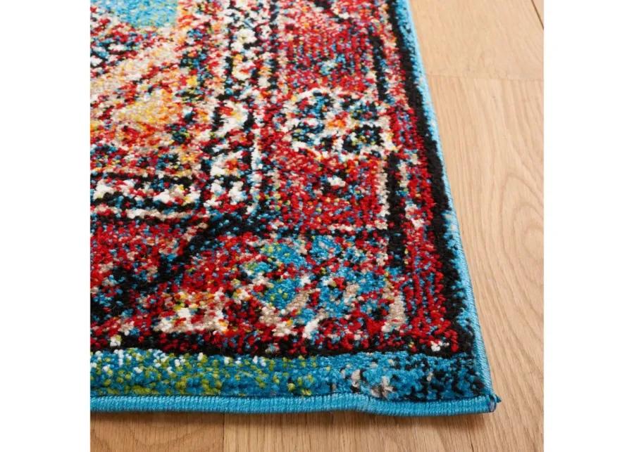 Hamadan Turquoise Area Rug in Turquoise & Black by Safavieh