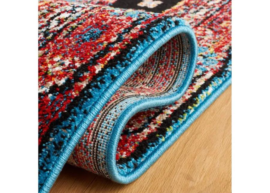 Hamadan Turquoise Area Rug in Turquoise & Black by Safavieh