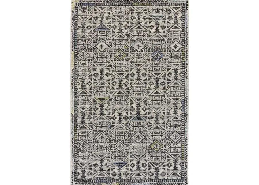 Arazad Tufted Tribal Pattern Area Rug in Warm Gray by Feizy