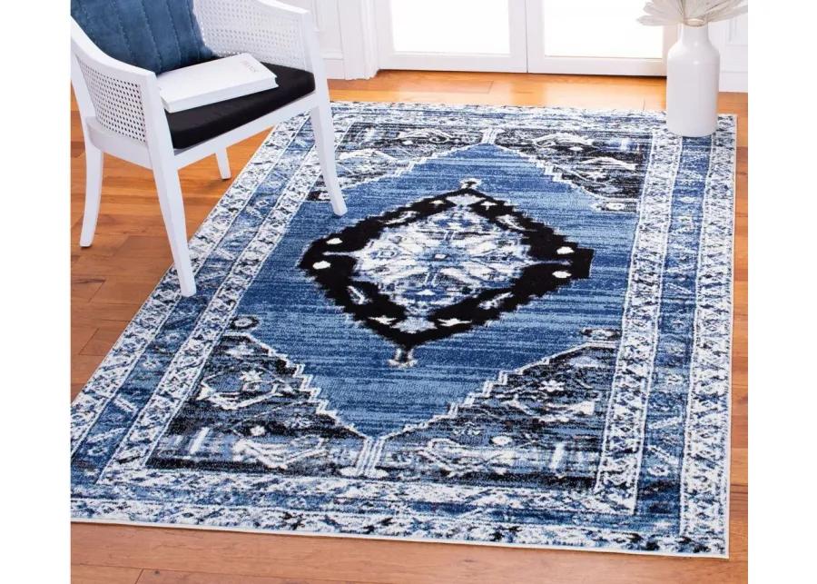 Vintage Hamadan II Area Rug in Blue & Ivory by Safavieh