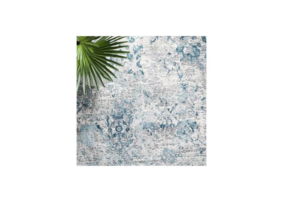 Fernando Square Area Rug in Gray; Blue by Safavieh