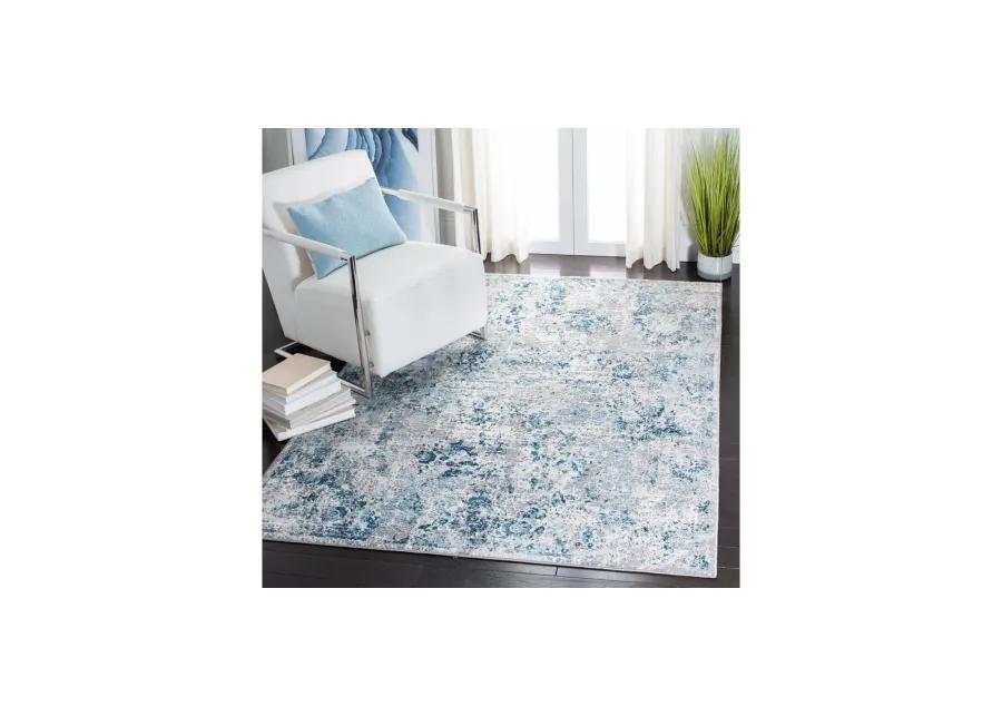 Fernando Square Area Rug in Gray; Blue by Safavieh