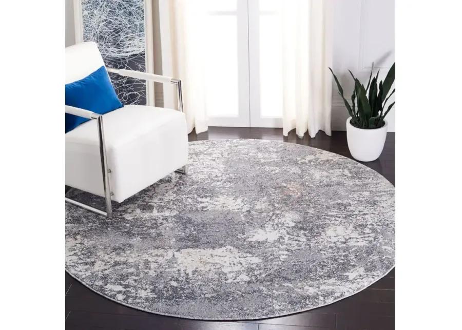 Lloyd Area Rug Round in Gray by Safavieh