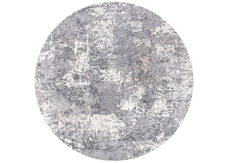 Lloyd Area Rug Round in Gray by Safavieh