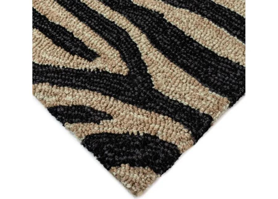 Liora Manne Ravella Zebra Indoor/Outdoor Area Rug in Black;White by Trans-Ocean Import Co Inc