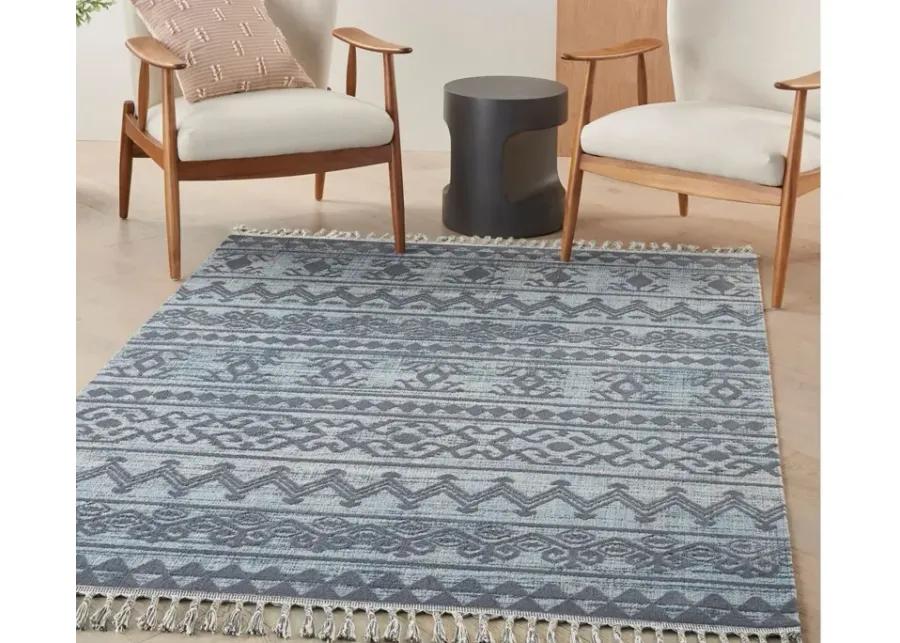 Arzilah Area Rug in Light/Blue/Charcoal by Nourison