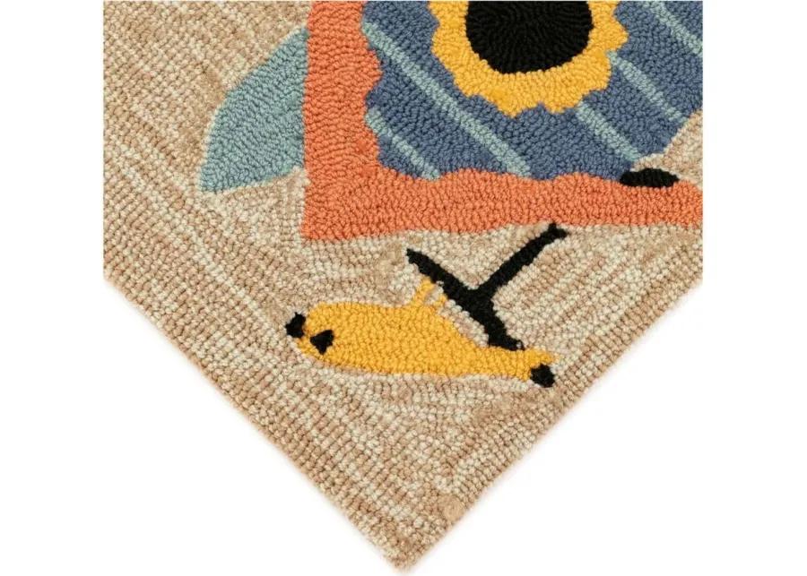 Frontporch Birdhouse Indoor/Outdoor Area Rug in Multi by Trans-Ocean Import Co Inc