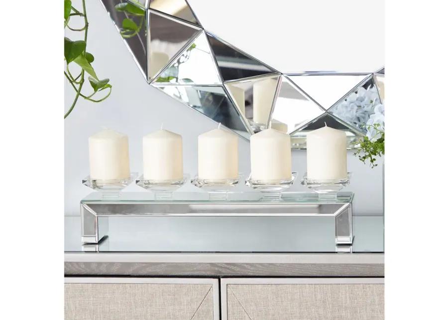 Ivy Collection Warsaw Candle Holder in Clear by UMA Enterprises