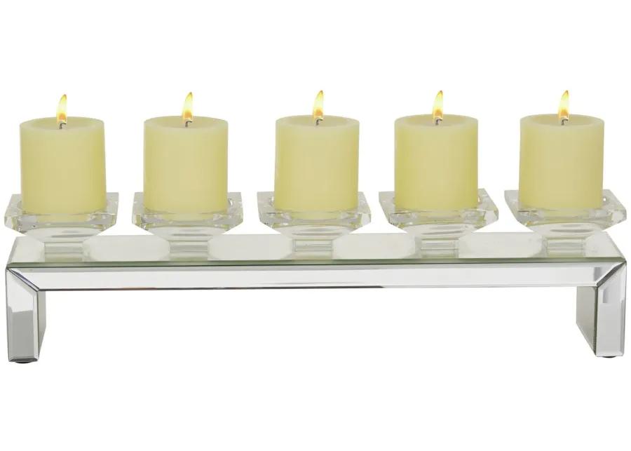 Ivy Collection Warsaw Candle Holder in Clear by UMA Enterprises