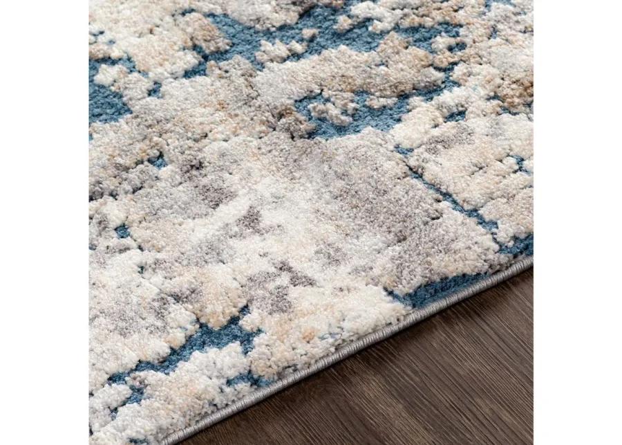 Tuscany Pisa Rug in Denim, Medium Gray, Black, Ivory, Charcoal, Tan, Beige, Dark Blue by Surya