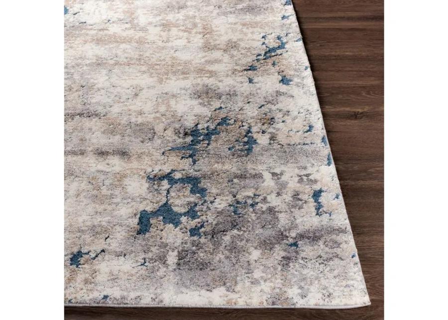 Tuscany Pisa Rug in Denim, Medium Gray, Black, Ivory, Charcoal, Tan, Beige, Dark Blue by Surya