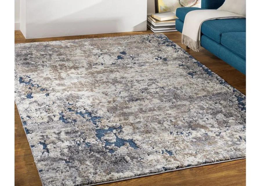 Tuscany Pisa Rug in Denim, Medium Gray, Black, Ivory, Charcoal, Tan, Beige, Dark Blue by Surya