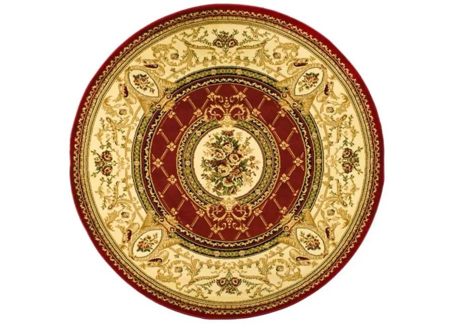 Agincourt Area Rug Round in Red / Ivory by Safavieh